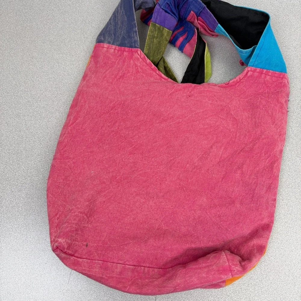 Kathmandu Imports Bag Womens OS Multicolor Embroidered Bird Hobo Sling Cotton